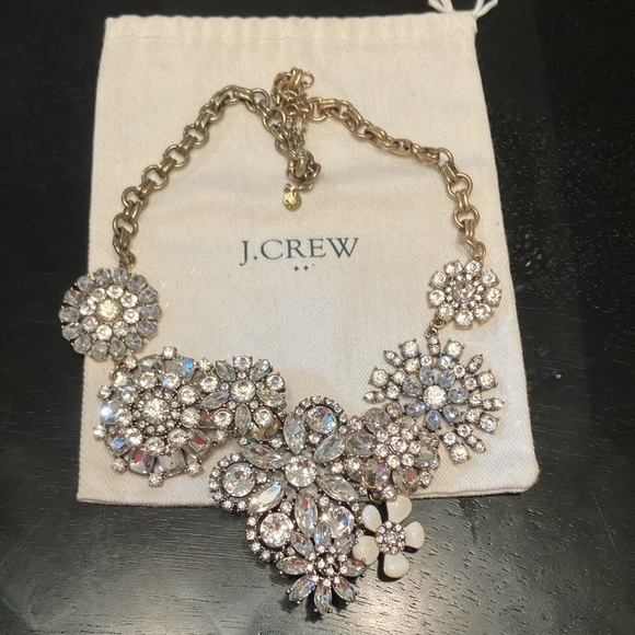 J Crew Flower Lattice Necklace with bag - Picture 6 of 7